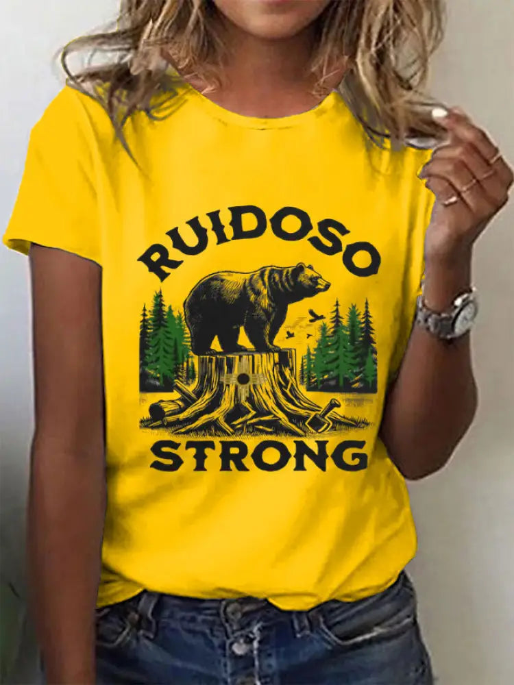 Women’s New Mexico State Ruidoso Strong Short Sleeves T-shirt Yellow / S