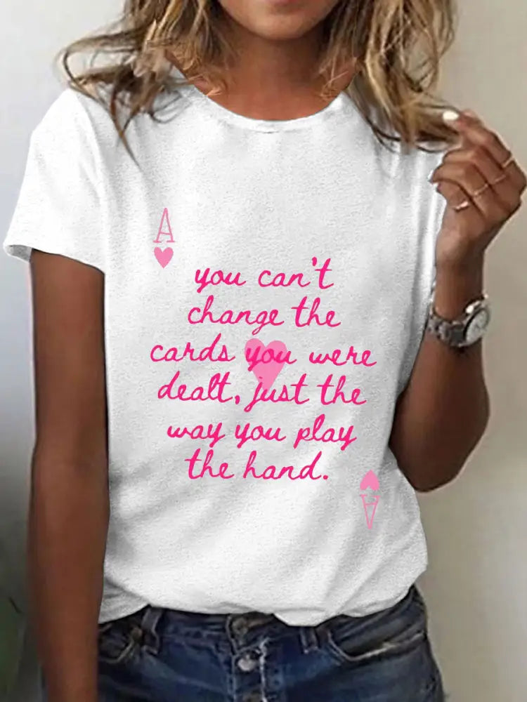Women’s poker Philosophy of Life T-shirt White / S