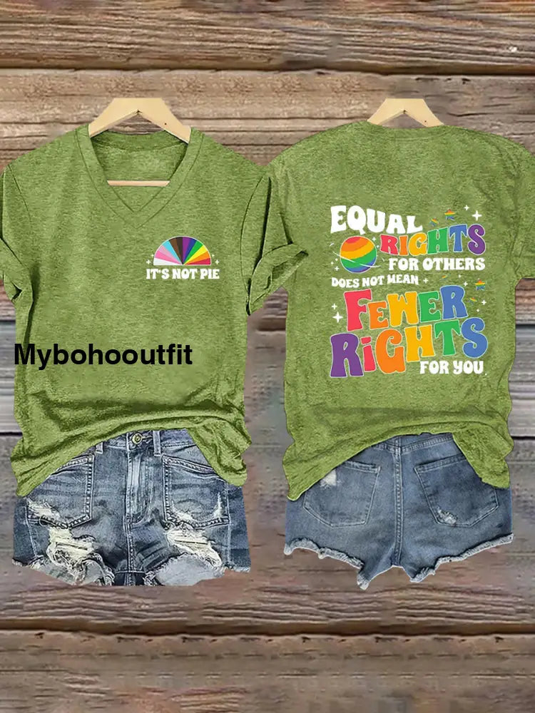 Women’s Pride Month LGBTQ Short-sleeved T-shirt Green / S