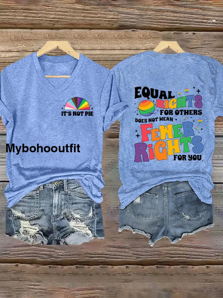 Women’s Pride Month LGBTQ Short-sleeved T-shirt Light Blue / S