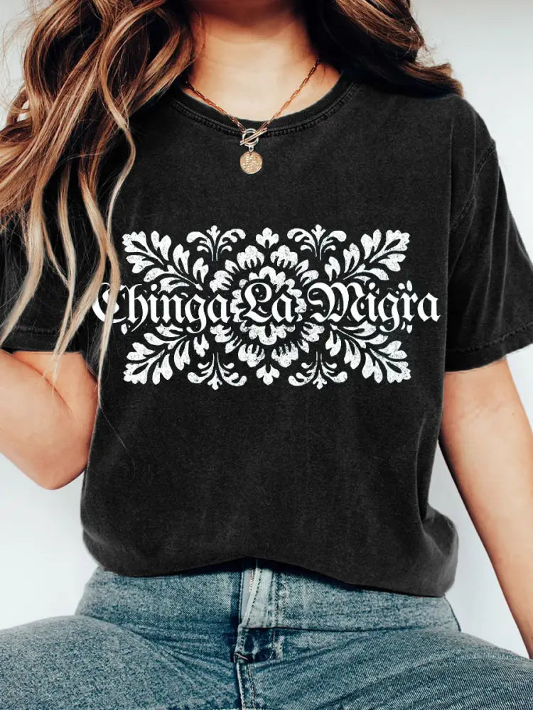 Women’s Protest ICE Inspired Print Washed T-Shirt Black / S