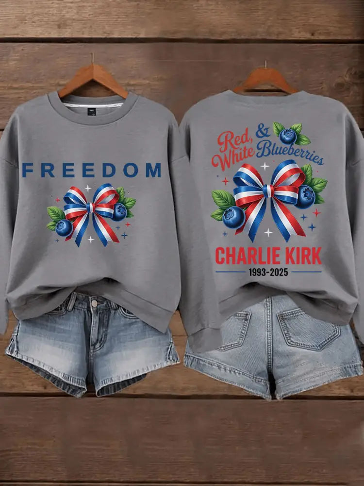 Women’s ’Red White & Blueberries’ sweatshirt Gray / S