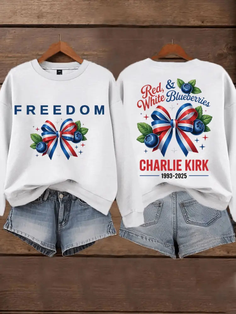 Women’s ’Red White & Blueberries’ sweatshirt White / S