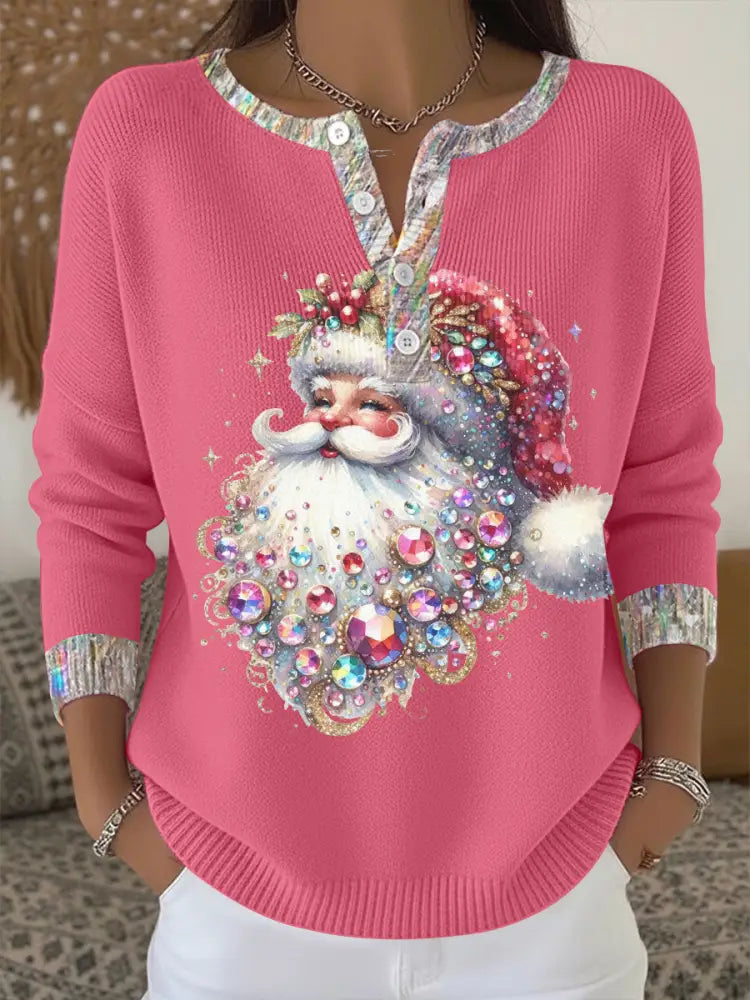 Women’s Santa Claus Tops Pink / S
