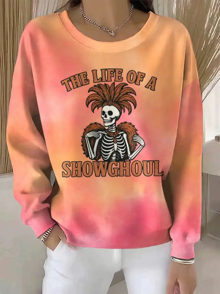 Women’s Showgirl Print Music Fan Sweatshirt As picture / S