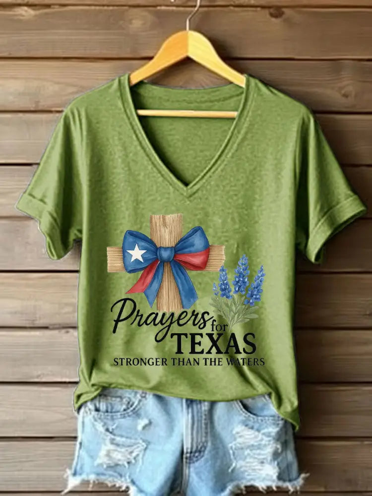 Women’s Texas Flooding Printed T-shirt Green / S