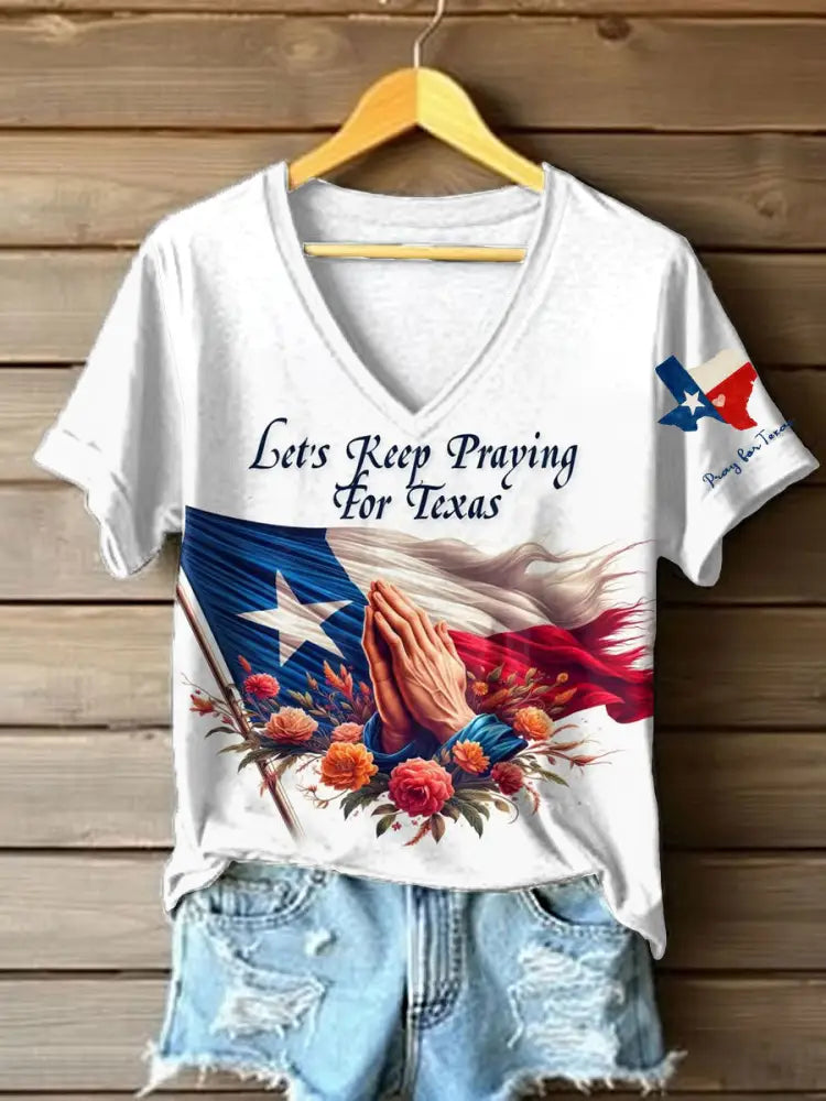 Women’s Texas Flooding Printed T-shirt White / S