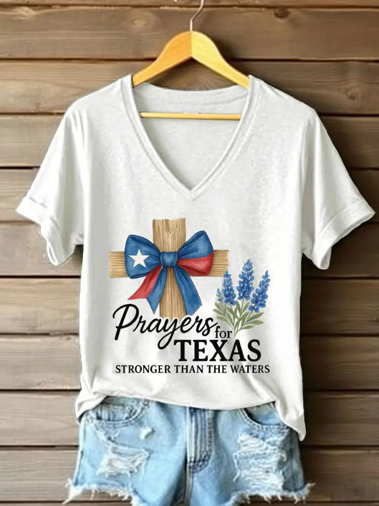 Women’s Texas Flooding Printed T-shirt White / S