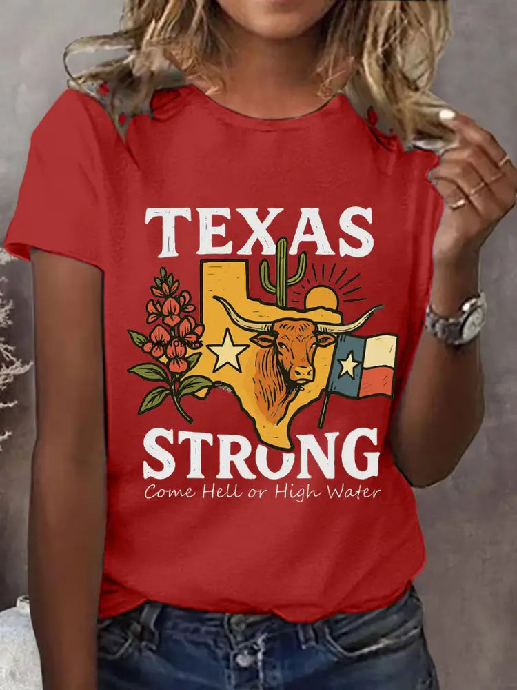 Women’s Texas Strong Come Hell Or High Water Tee Red / S
