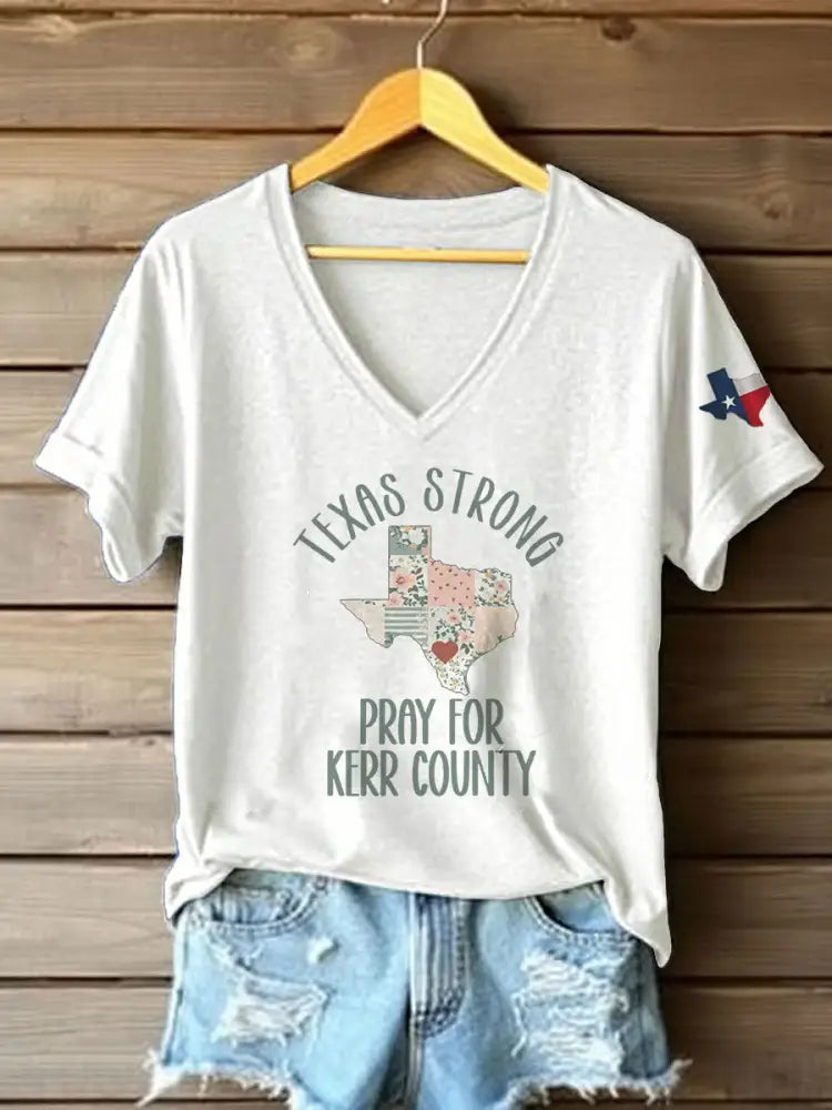 Women’s Texas Strong Short-Sleeved Printed T-shirt White / S