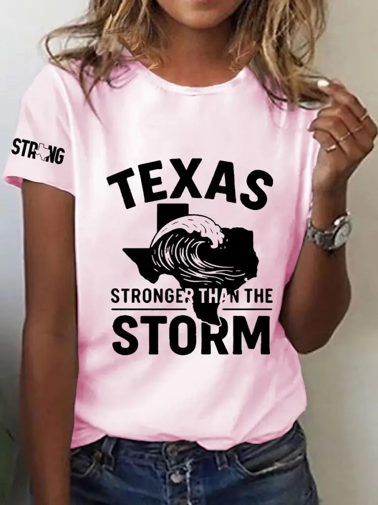 Women’s Texas Strong Short-sleeved T-shirt Light Pink / S