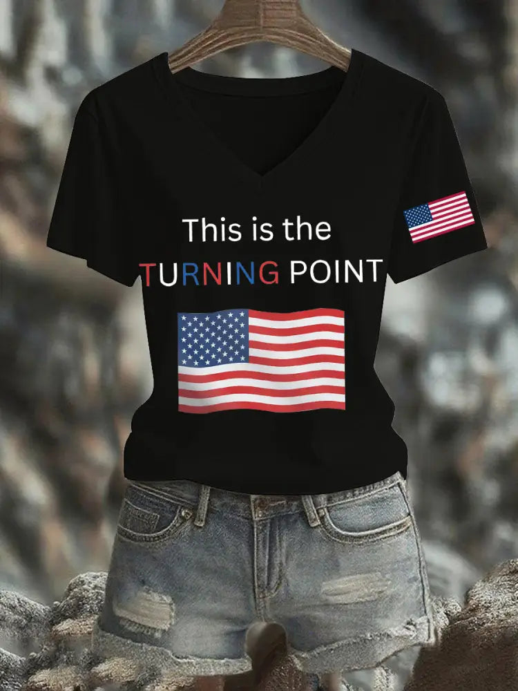 Women’s This Is The Turning Point Printed T-shirt Black / S