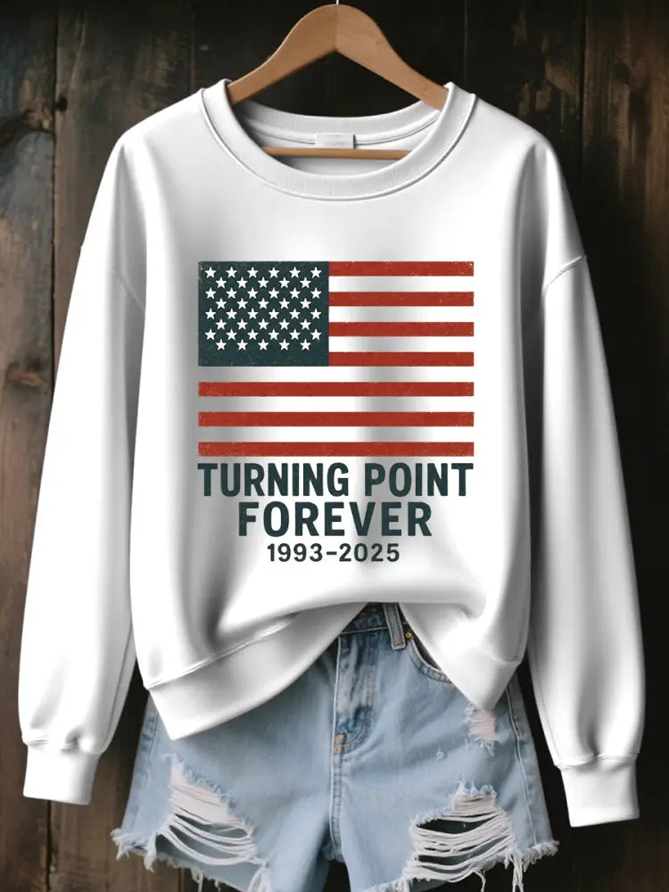 Women’s Turning Point Forever Print Sweatshirt White / S