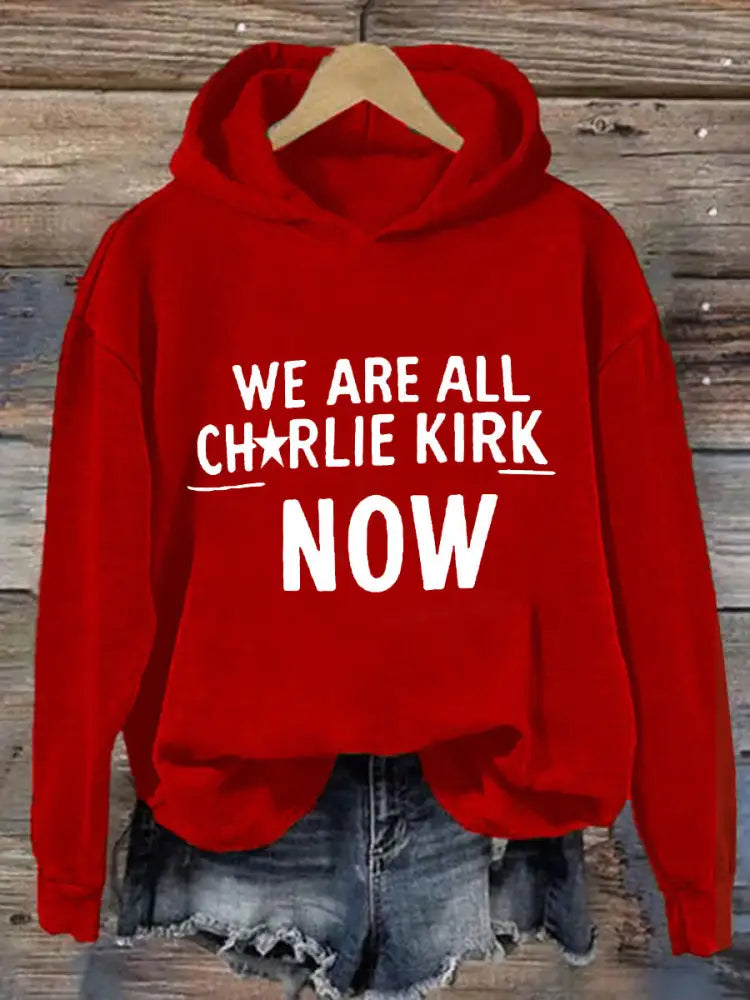 Women’s Voice of Freedom Printed Casual Hoodie Red / S