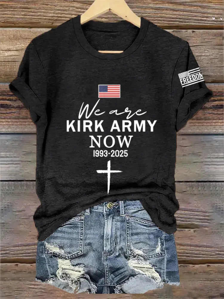 Women’s We Are Kirk Army Now! R.I.P Charlie Kirk Tee Black / S