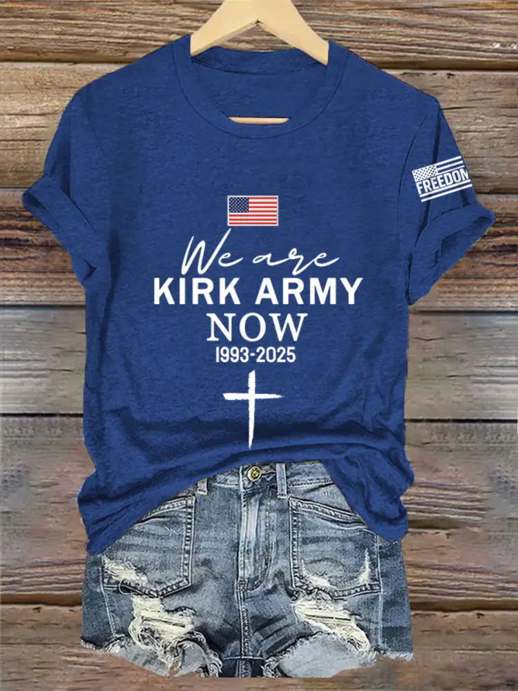 Women’s We Are Kirk Army Now! R.I.P Charlie Kirk Tee Navy Blue / S