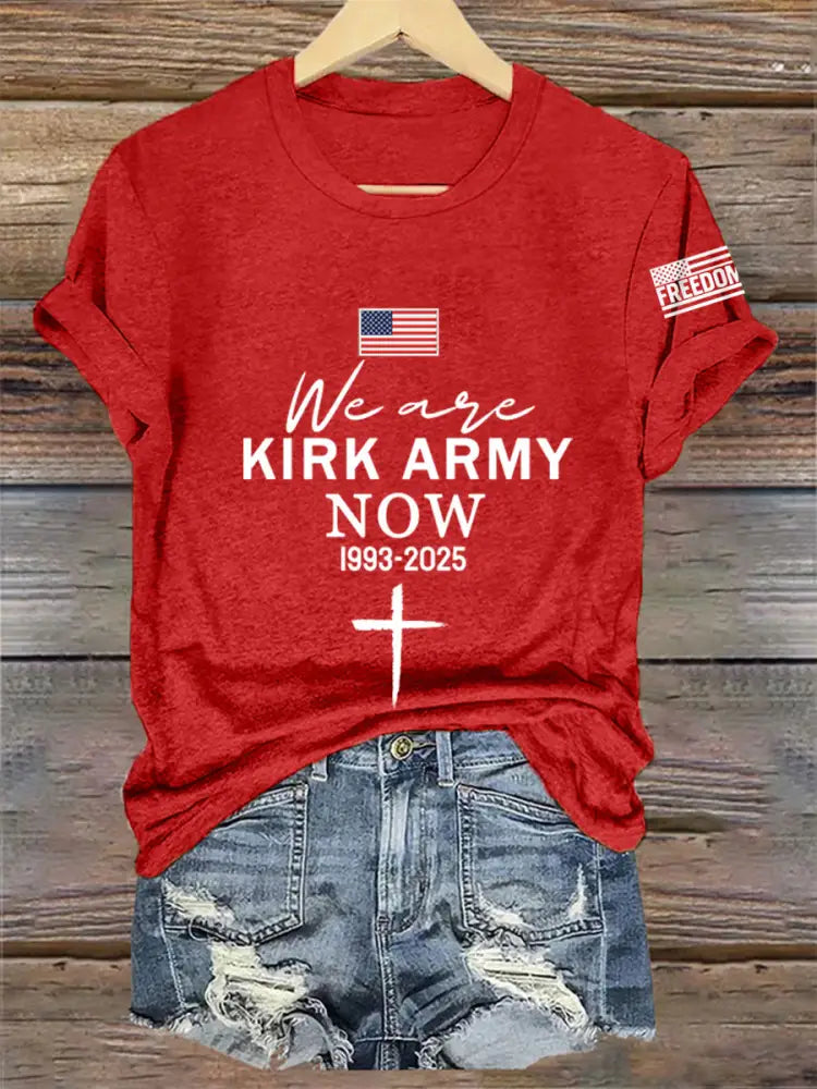 Women’s We Are Kirk Army Now! R.I.P Charlie Kirk Tee Red / S