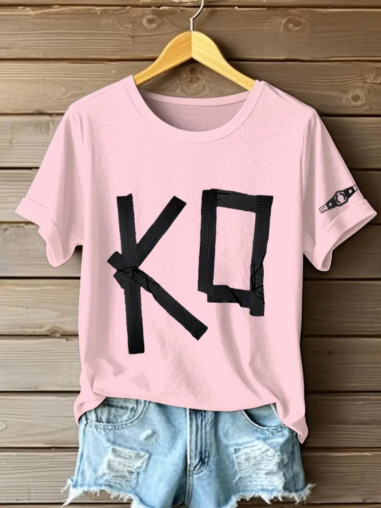 Women’s Wrestling KO T-shirts Light Pink / S