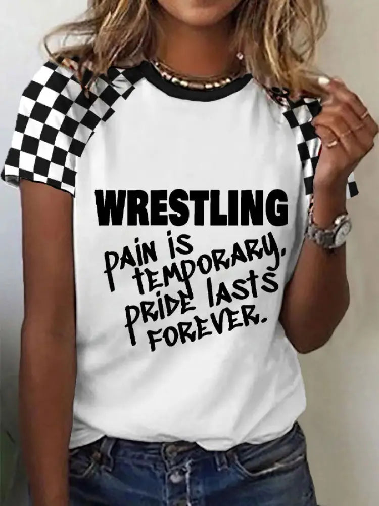 Women’s wrestling pain is temporary,pride lasts forever. T-shirts White / S