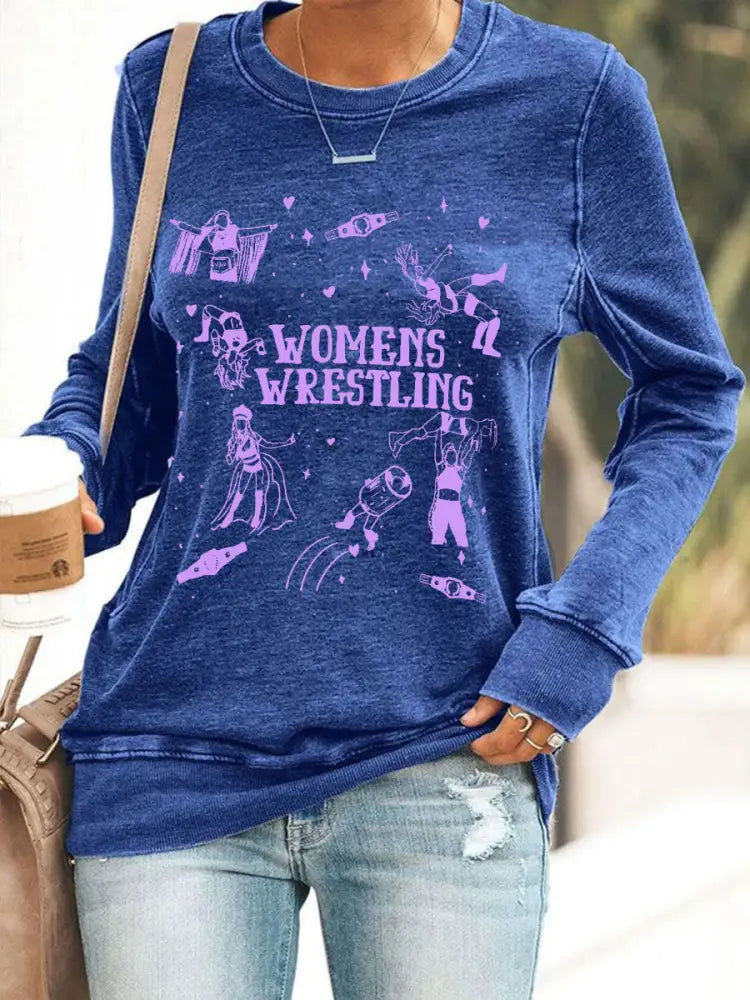 Women’s Womens Wrestling sweatshirt Blue / S