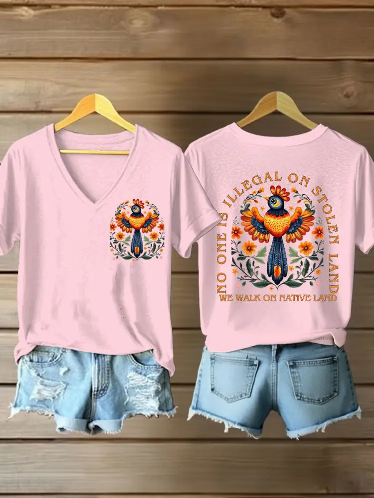 Women’s you are not forgotten V-neck t-shirts Light Pink / S