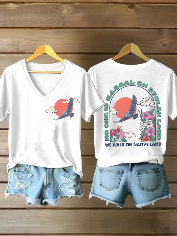 Women’s you are not forgotten V-neck t-shirts White / S