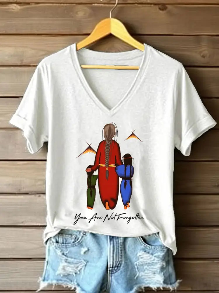 Women’s you are not forgotten V-neck tops White / S