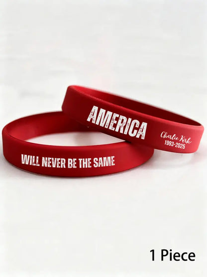 Charlie wristband (202*12*2mm) Red / ONE