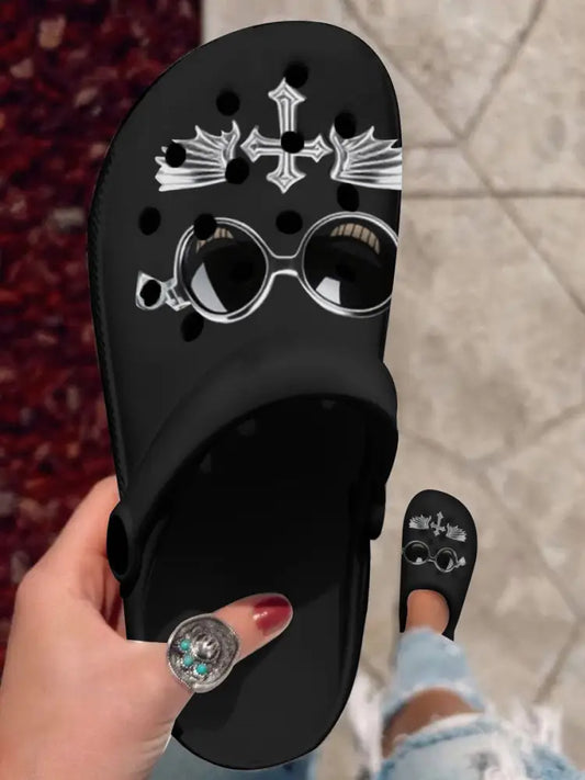 Dark Prince Printed Casual Crocs Black / 36D