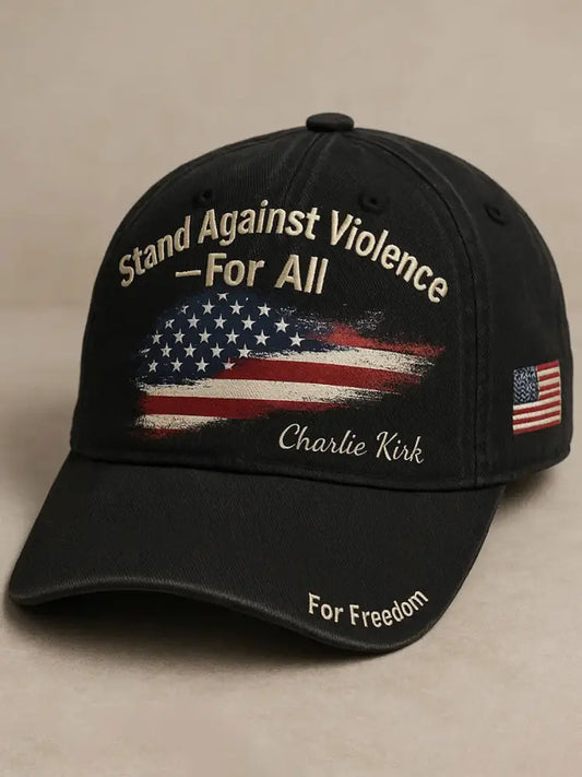 Freedom Printed Casual Unisex Hat Black / ONE