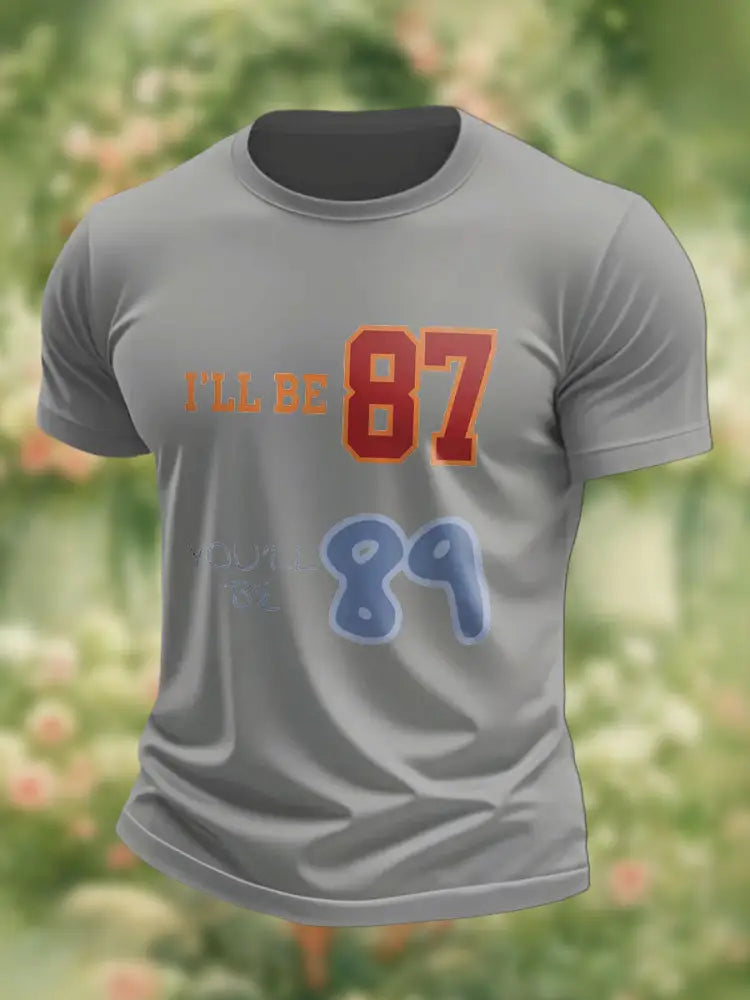 Men’s 8789 Diva Engaged Era Printed T shirt Light Gray / S