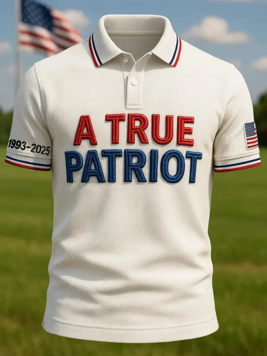 Men’s A Ture Patriot Charlie Kirk Point Printed Shirt White / S
