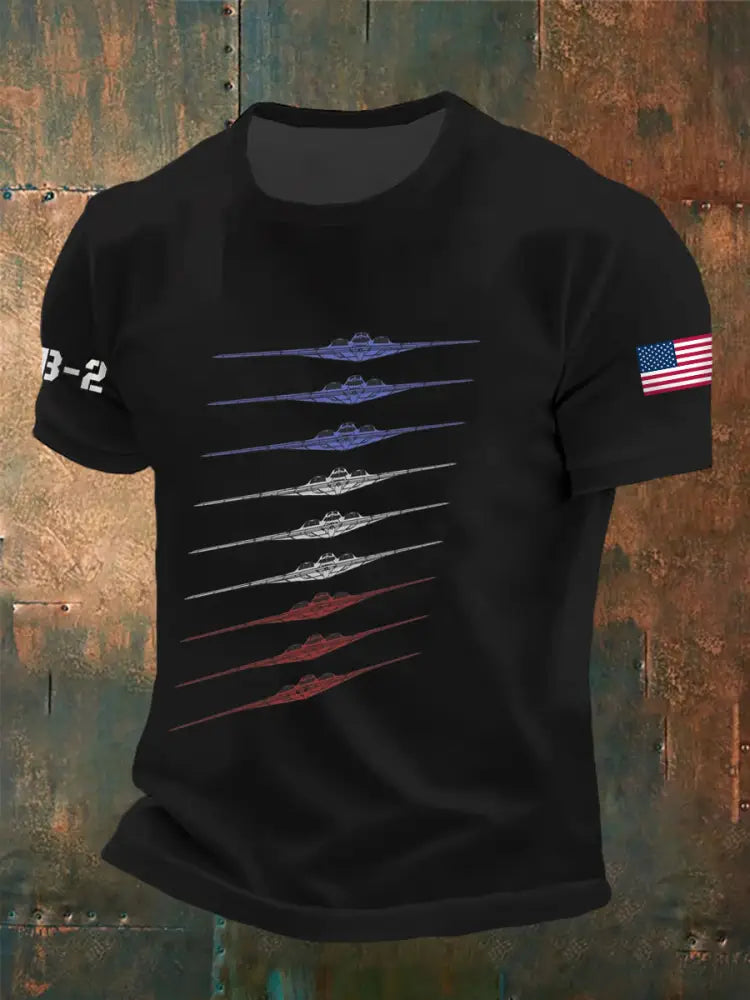 Men’s Air Force B-2 short sleeve shirt Black / S