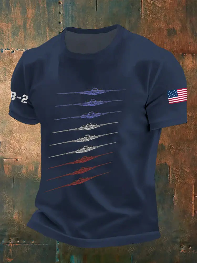 Men’s Air Force B-2 short sleeve shirt Navy Blue / S