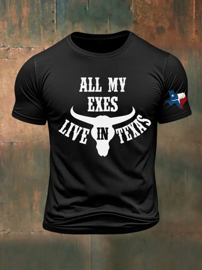 Men’s All My Ex’s Live In Texas Printed T-shirt Black / S