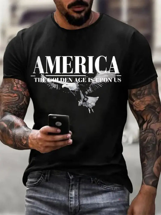 Men’s America The Golden Age Is Upon Us Print T-shirt Black / S