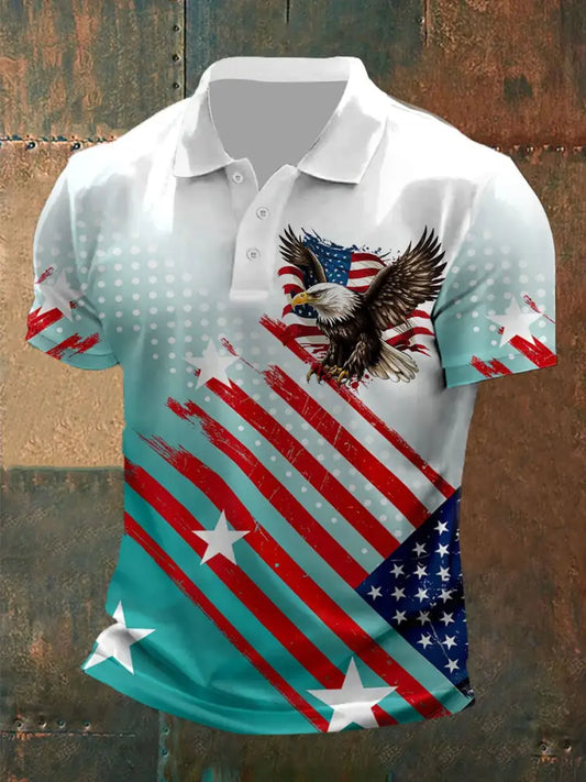Men’s American Flag Eagle Print Top Picture 1 / S