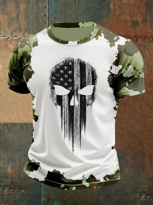 Men’s American Flag T-Shirt Army Green / S