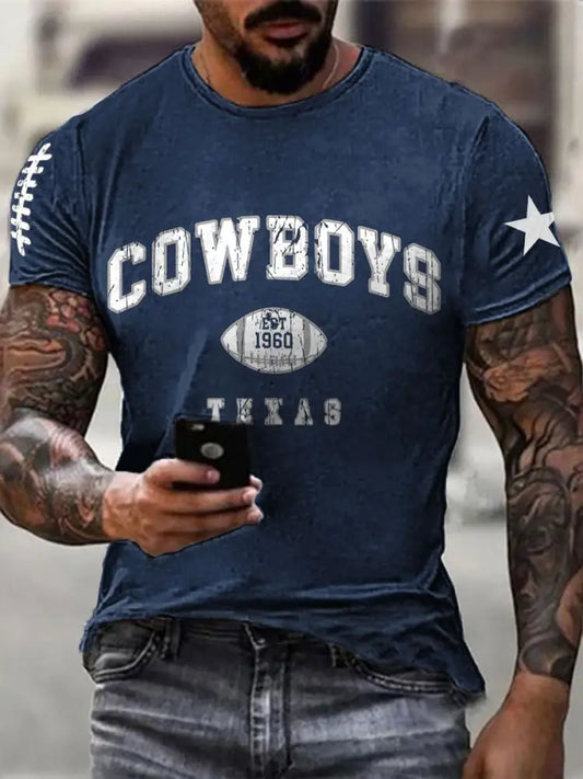 Men’s American Football T Shirt Dark Blue / S