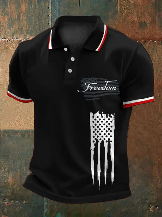 Men’s American Turning Point Charlie Kirk Short Sleeve Commemorative Polo Shirt A / S