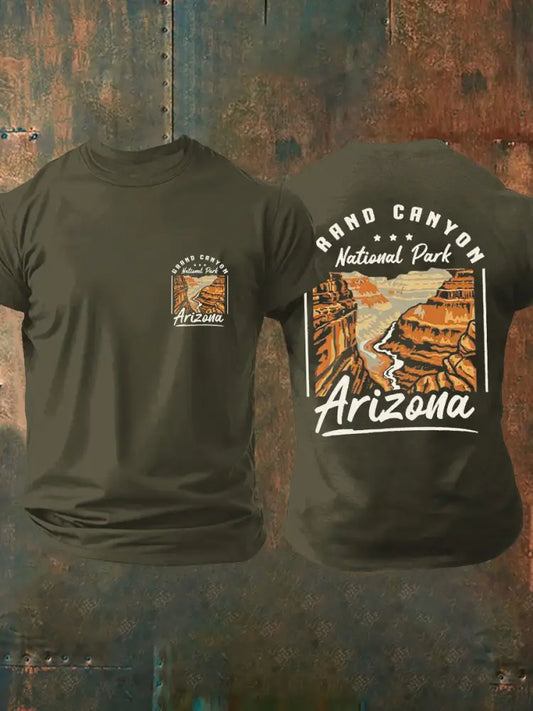 Men’s Arizona Hike Short-Sleeved Printed T-shirt Army Green / S