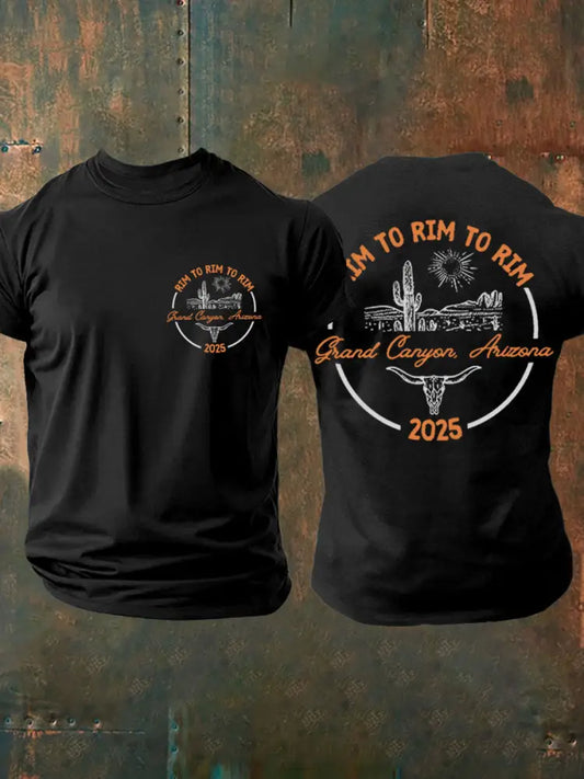 Men‘s Arizona Hike Short-Sleeved Printed T-shirt Black / S