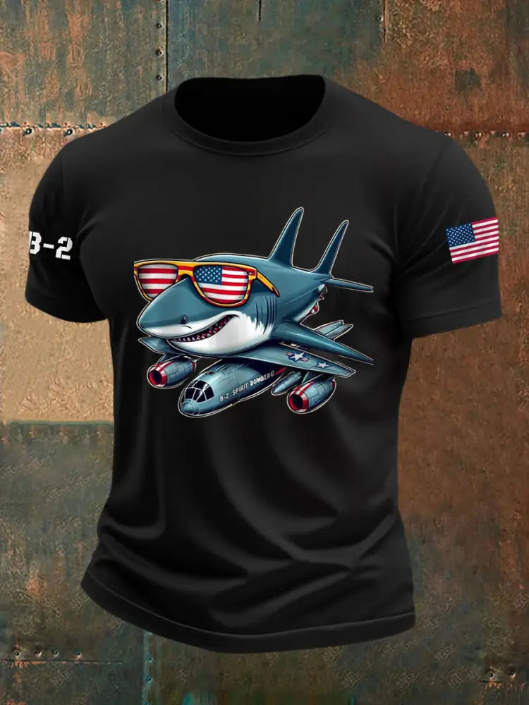 Men’s B-2 Spirit Air Force short sleeve shirt Black / S