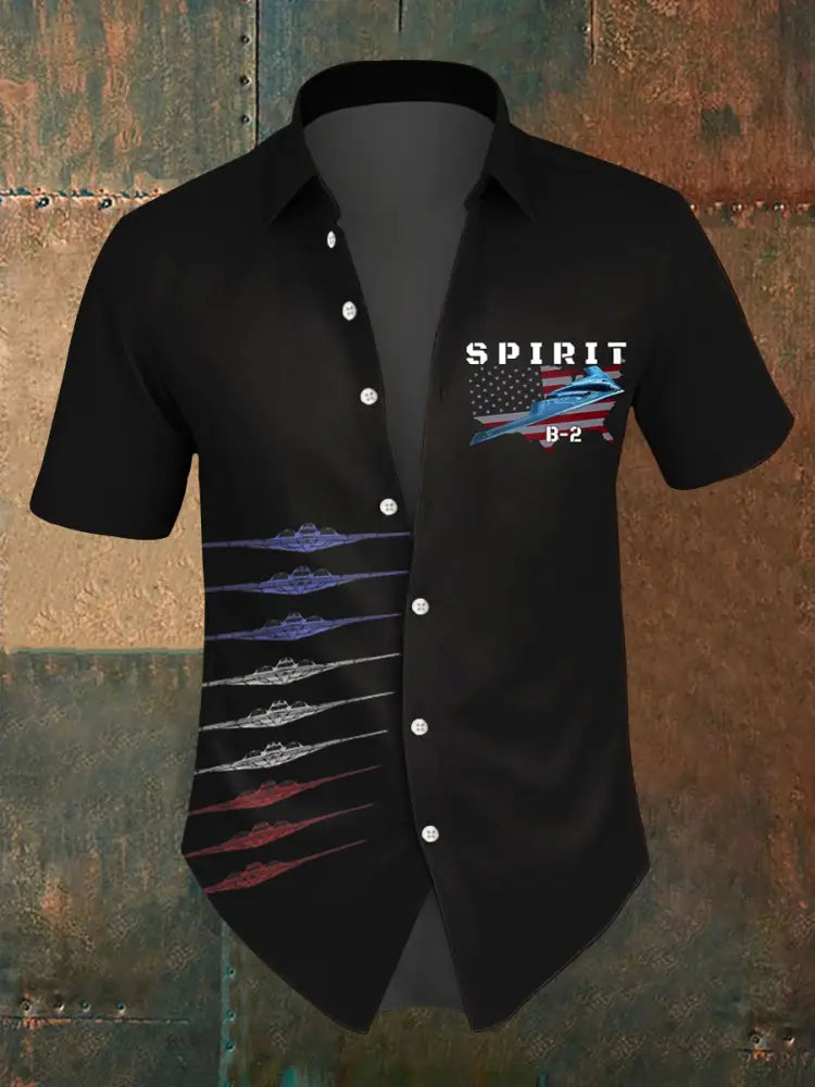 Men’s B-2 Spirit Air Force short sleeve shirt Black / S