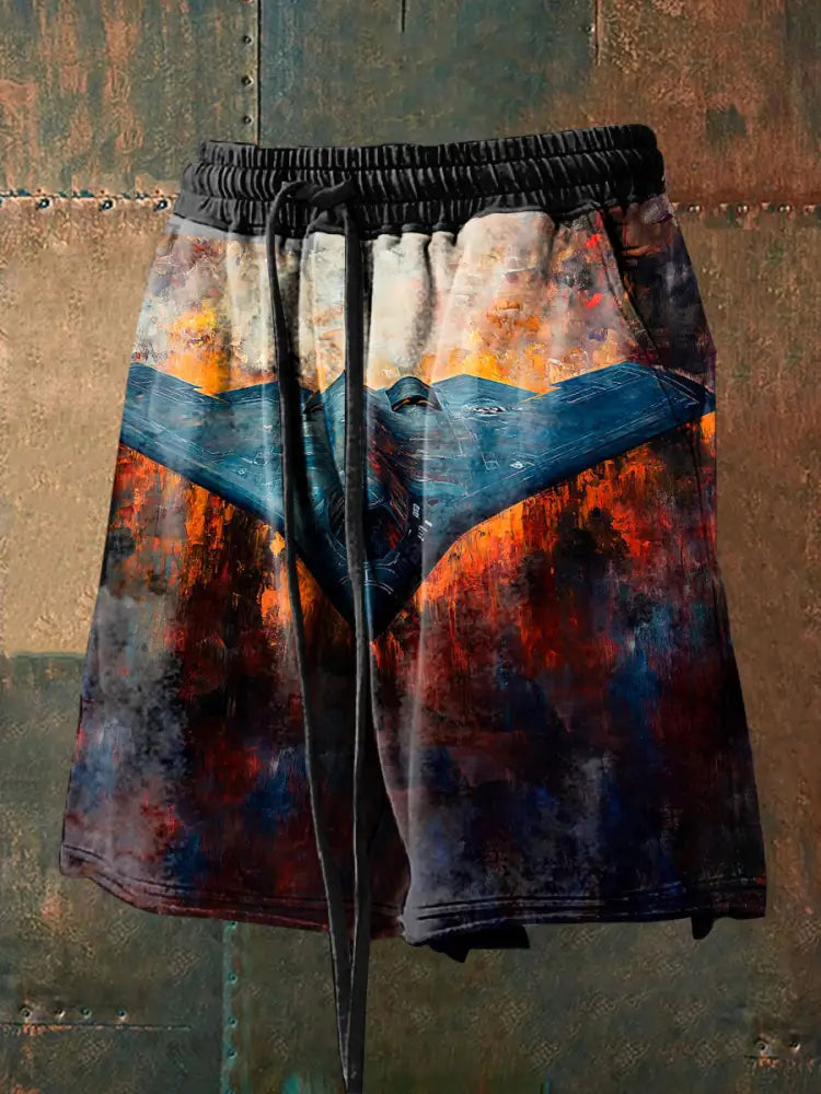 Men’s B-2 Spirit Art Print Shorts As picture / S