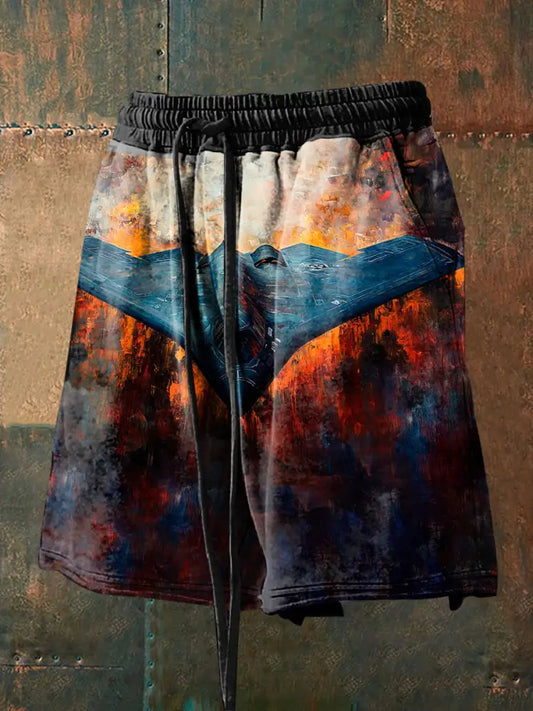 Men’s B-2 Spirit Art Print Shorts As picture / S