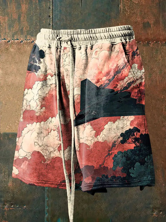 Men’s B-2 Spirit Art Print Shorts As picture / S