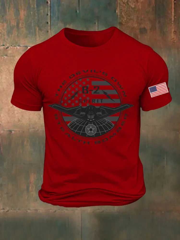 Men’s B-2 Spirit Printed T-shirt Pure Red / S