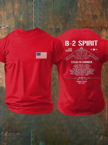 Men’s B-2 Spirit Printed T-shirt Pure Red / S