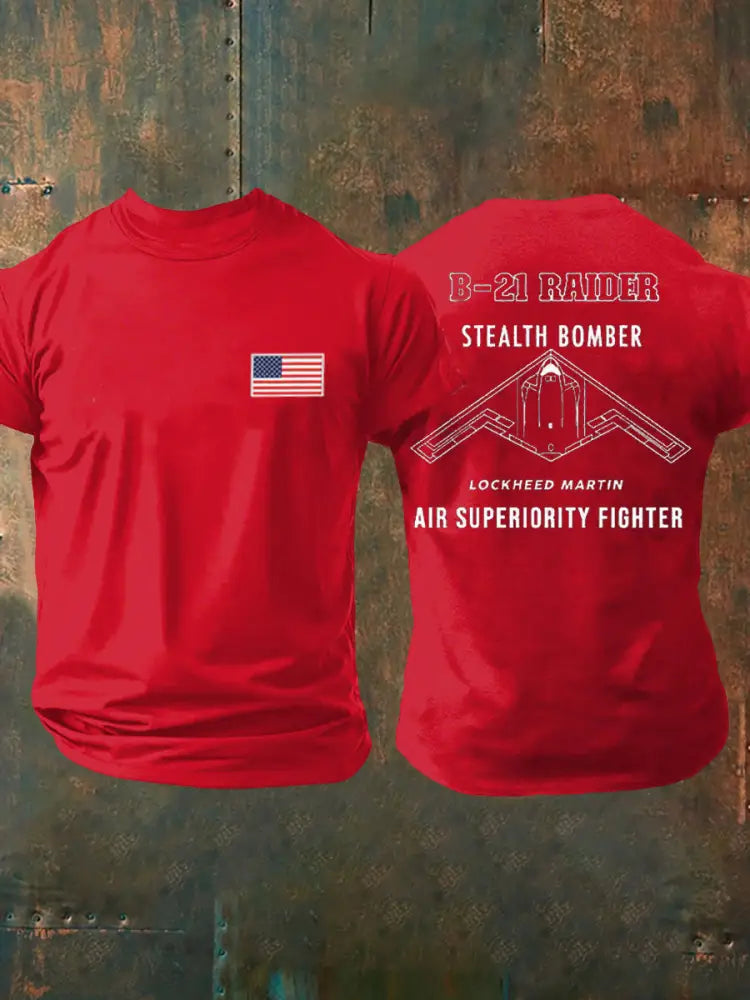 Men’s B-2 Spirit Printed T-shirt Pure Red / S